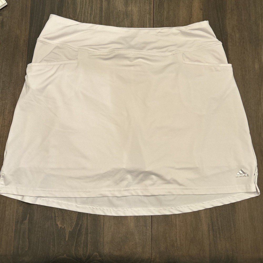 Women's Adidas Pull-on Stretch Golf Skirt White Large